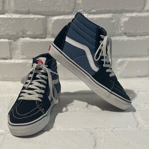 Vans Sk8 hi Skateboarding shoes, Navy blue, Women’s size 8, Men’s size 6.5